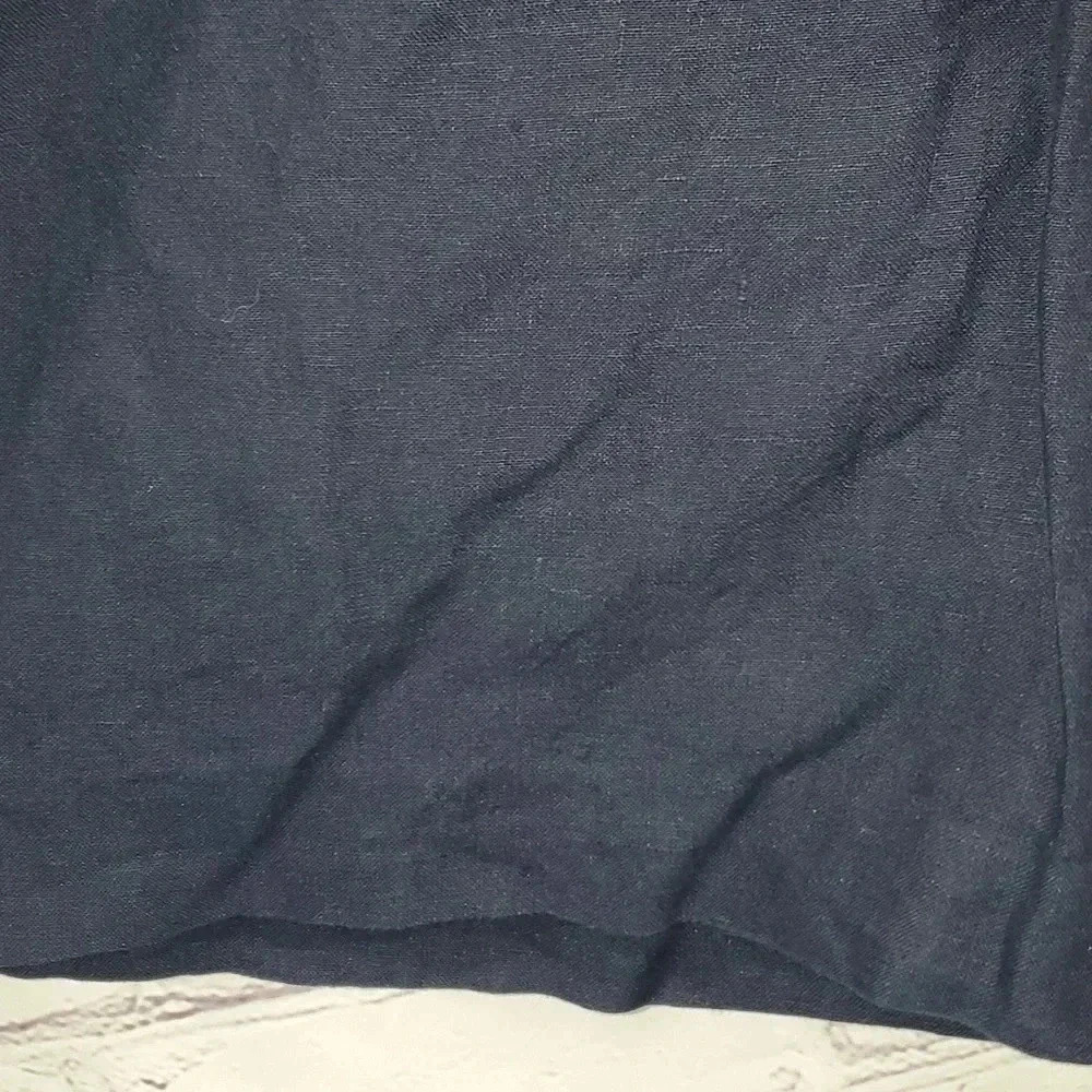 Talbots Bermuda Dark Navy 100% Linen Shorts Womens Size 16 - Picture 5 of 13